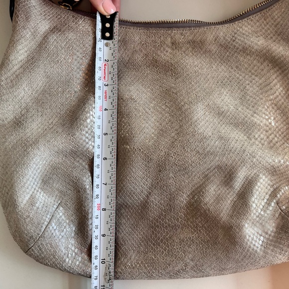 Coach Kristin Hobo Metallic Embossed Python - Picture 7 of 9